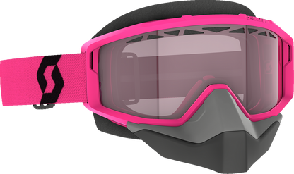 Scott Primal Snow Cross Goggle in pink and black with rose tinted lens, designed for winter sports and snowboarding.