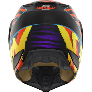 Bill's Exhausts ICON Elsinore™ Helmet in Rad Dawn orange, medium size, with sleek design and secure strap visible.