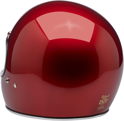 BILTWELL Gringo helmet in metallic cherry red, XL size, with glossy finish and classic open-face design.