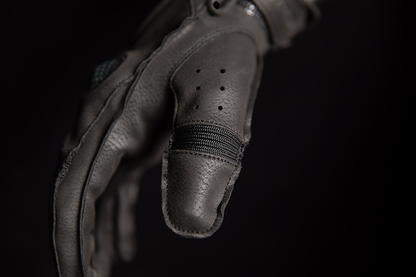 Black ICON Outdrive™ gloves by Bill's Exhausts, small size, with protective padding and textured grip for motorcycle riding.