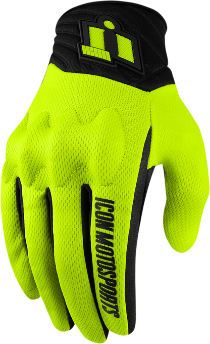 Bill's Exhausts ICON Anthem 2 CE™ Hi-Vis gloves in 3XL with protective features and bright orange high-visibility color.