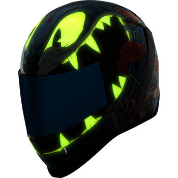 Blue ICON Airform™ helmet with 9 Lives design in 3XL, featuring a sleek helmet shape and adjustable straps.