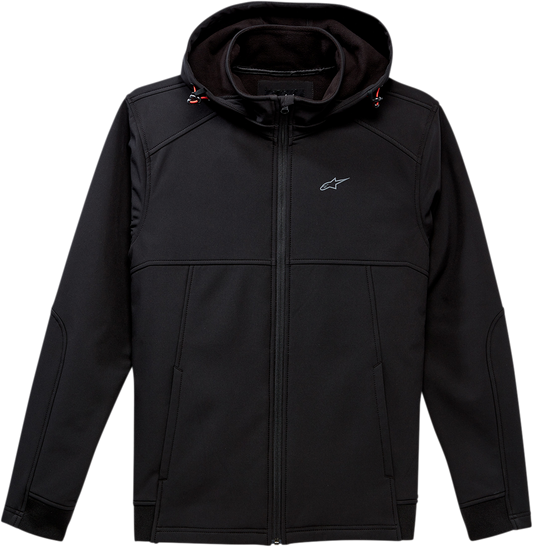 Black ALPINESTARS Acumen jacket in medium size, featuring a sleek design with zipper pockets and adjustable cuffs.