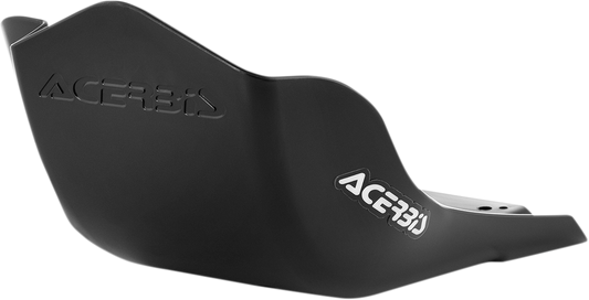 Black ACERBIS skid plate for KX 450F motorcycle, body protection part with durable design, manufactured by Bill's Exhausts.