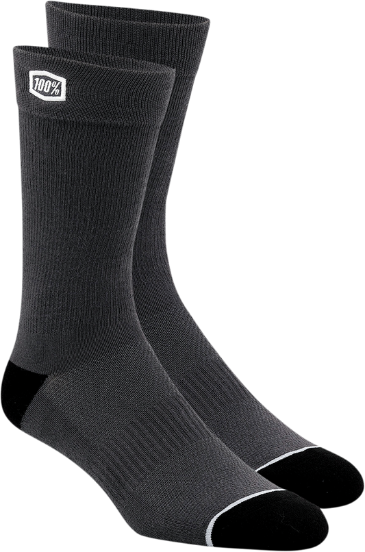 100% Solid Socks - Gray - Large/XL 20050-00003 - Howling Moto