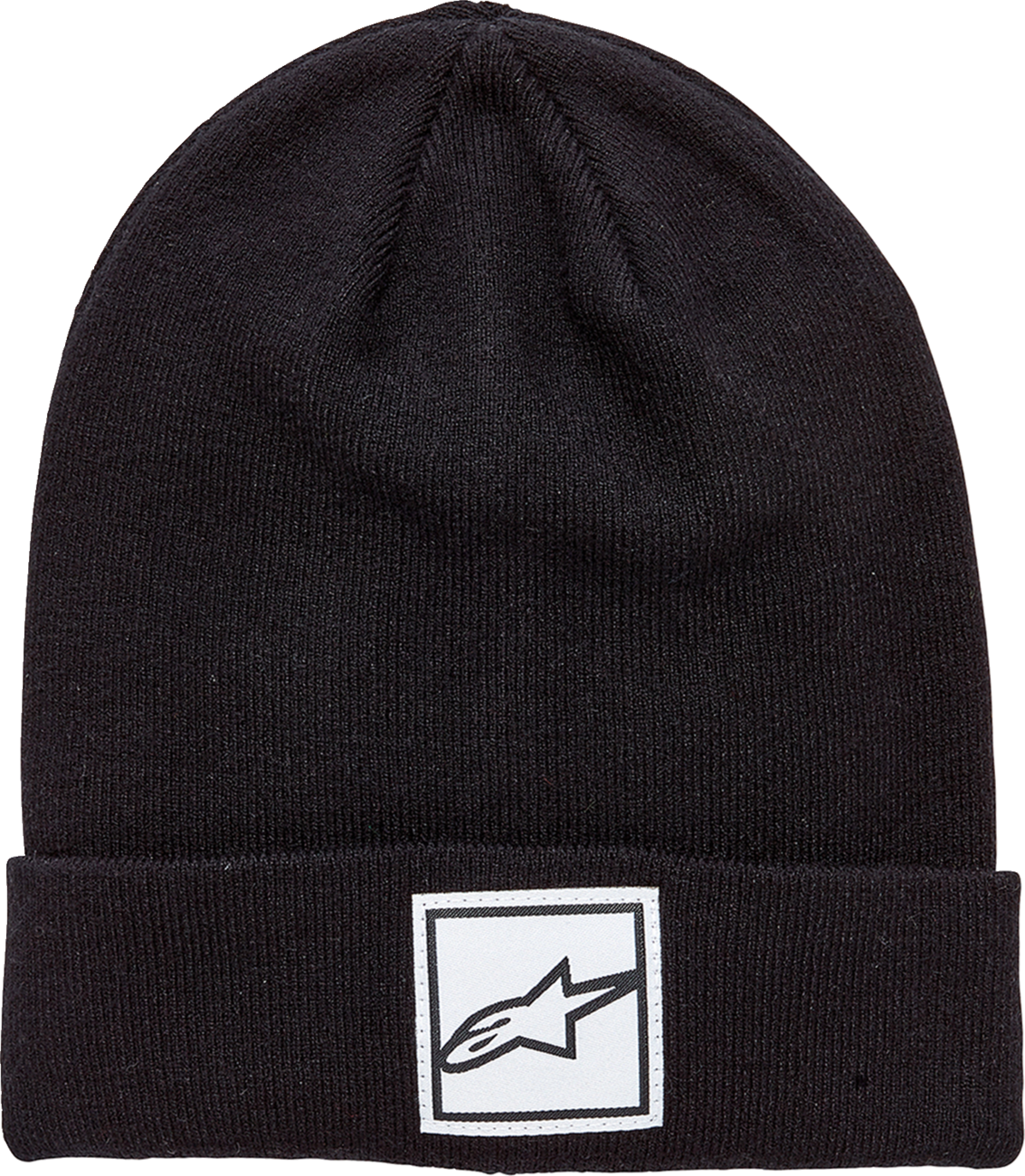 Black Alpinstars Women's Delight Beanie, protective gear, soft knit fabric, snug fit, designed for warmth and comfort.