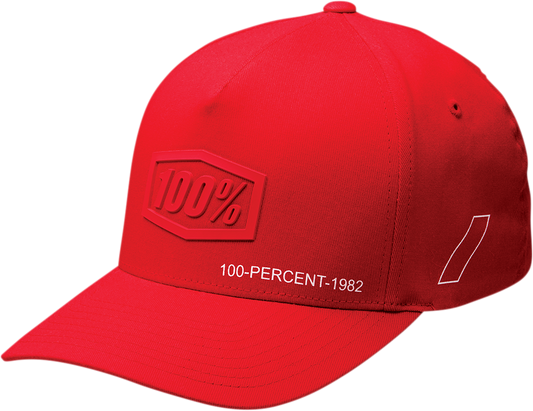 100% Youth Shadow Snapback Hat - Red - One Size 20092-003-01 - Howling Moto