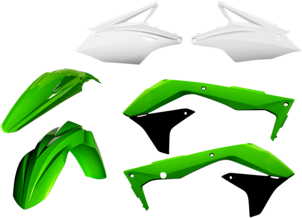Acerbis OEM standard replacement body kit for '16 motorcycle, featuring black and gray plastic body panels with Acerbis branding.