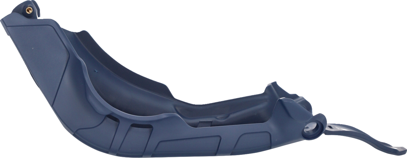 Blue ACERBIS skid plate for Husqvarna FC 450 and KTM 450 SX-F 2023 motorcycle, mounted on bike body.