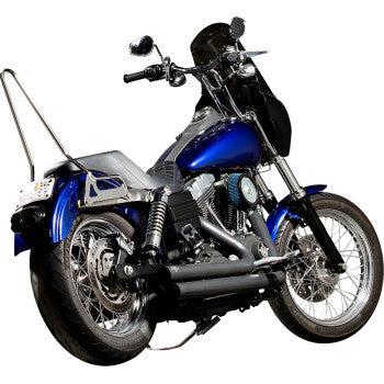 Chrome BILTWELL EXFIL Sissy Bar for FXD motorcycle, sturdy metal backrest with sleek design, installed on bike seat.