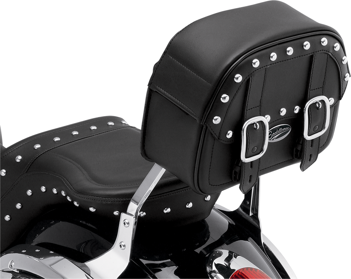 Large Desperado Sissy Bar Bag for motorcycle seats by SADDLEMEN, featuring durable material and spacious storage.