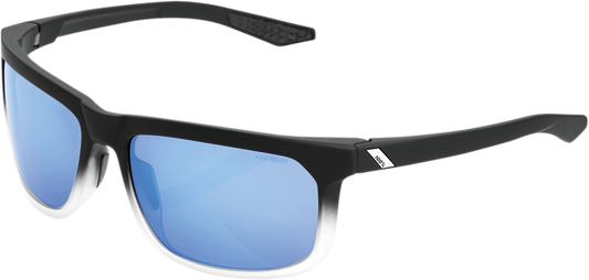 100% Hakan Sunglasses - Black - Blue Mirror 61036-407-01 - Howling Moto