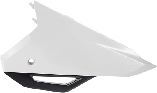 Acerbis white and black motorcycle side panels, body bodywork parts with sleek design for bike customization.