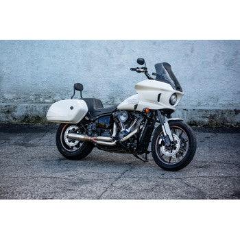 Bill's Exhausts SADDLEMEN Step-Up Seat in honeycomb design for FL/FX motorcycles, model years 2018 to 2024.