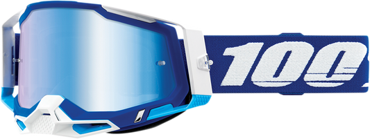 100% Racecraft 2 Goggles - Blue - Blue Mirror 50010-00002 - Howling Moto