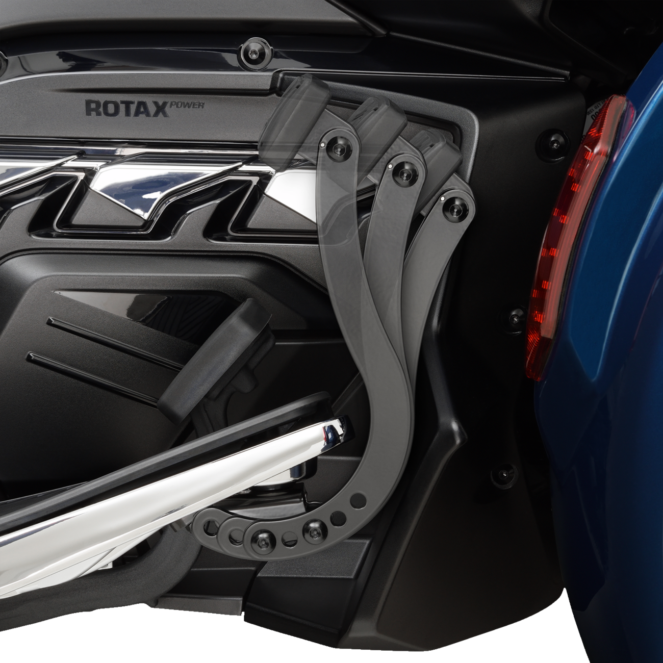 Bill's Exhausts SHOW CHROME Highway Peg engine part, shiny chrome finish, designed for motorcycle engine mounting.