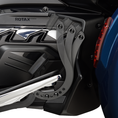Bill's Exhausts SHOW CHROME Highway Peg engine part, shiny chrome finish, designed for motorcycle engine mounting.