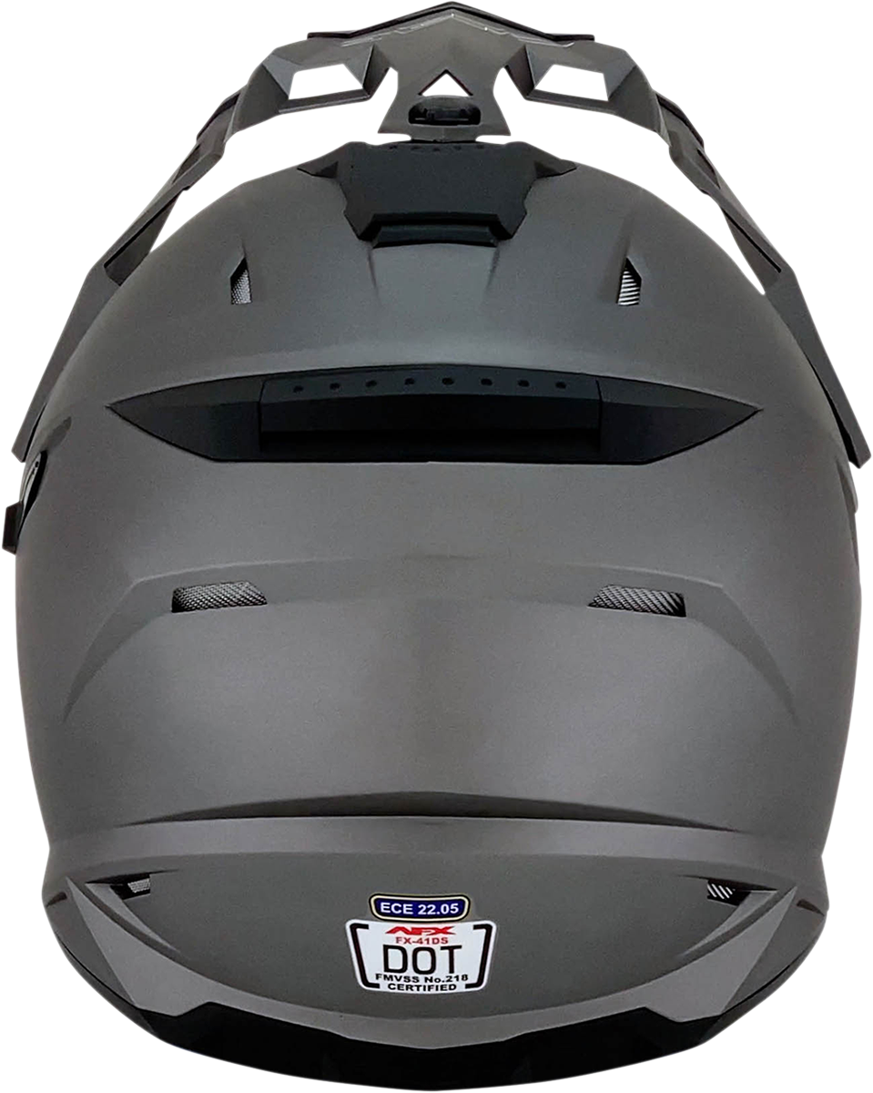 Frost gray AFX FX-41DS motorcycle helmet in small size, featuring a sleek design and clear visor for safety and style.