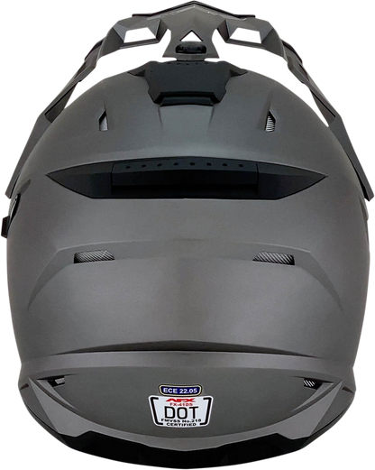 Frost gray AFX FX-41DS motorcycle helmet in small size, featuring a sleek design and clear visor for safety and style.