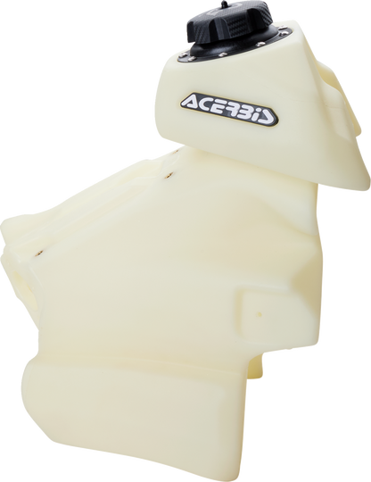 A natural gas tank body for Gas Gas motorcycles by Acerbis, featuring a natural finish and designed for Gas Gas models.