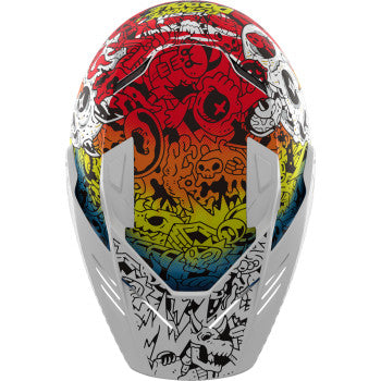 Bill's Exhausts ICON Elsinore™ Helmet Doodle 3 white XL helmet with sleek design, visible ventilation vents, and adjustable strap.
