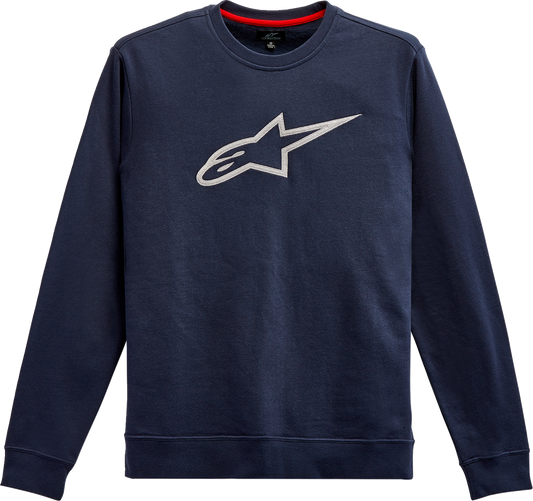 Alpinestars Ageless Crew Fleece in navy and grey, 2XL, protective gear sweatshirt with soft fabric and casual fit.