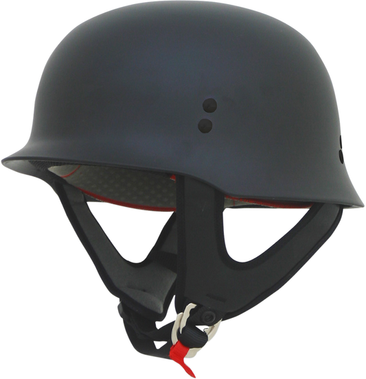 Matte black AFX FX motorcycle helmet in XS size, featuring a sleek design and secure chin strap for rider safety.