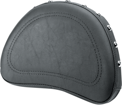 Contoured SADDLEMEN studded motorcycle seat pad with detailed stitching, designed for comfort and style.