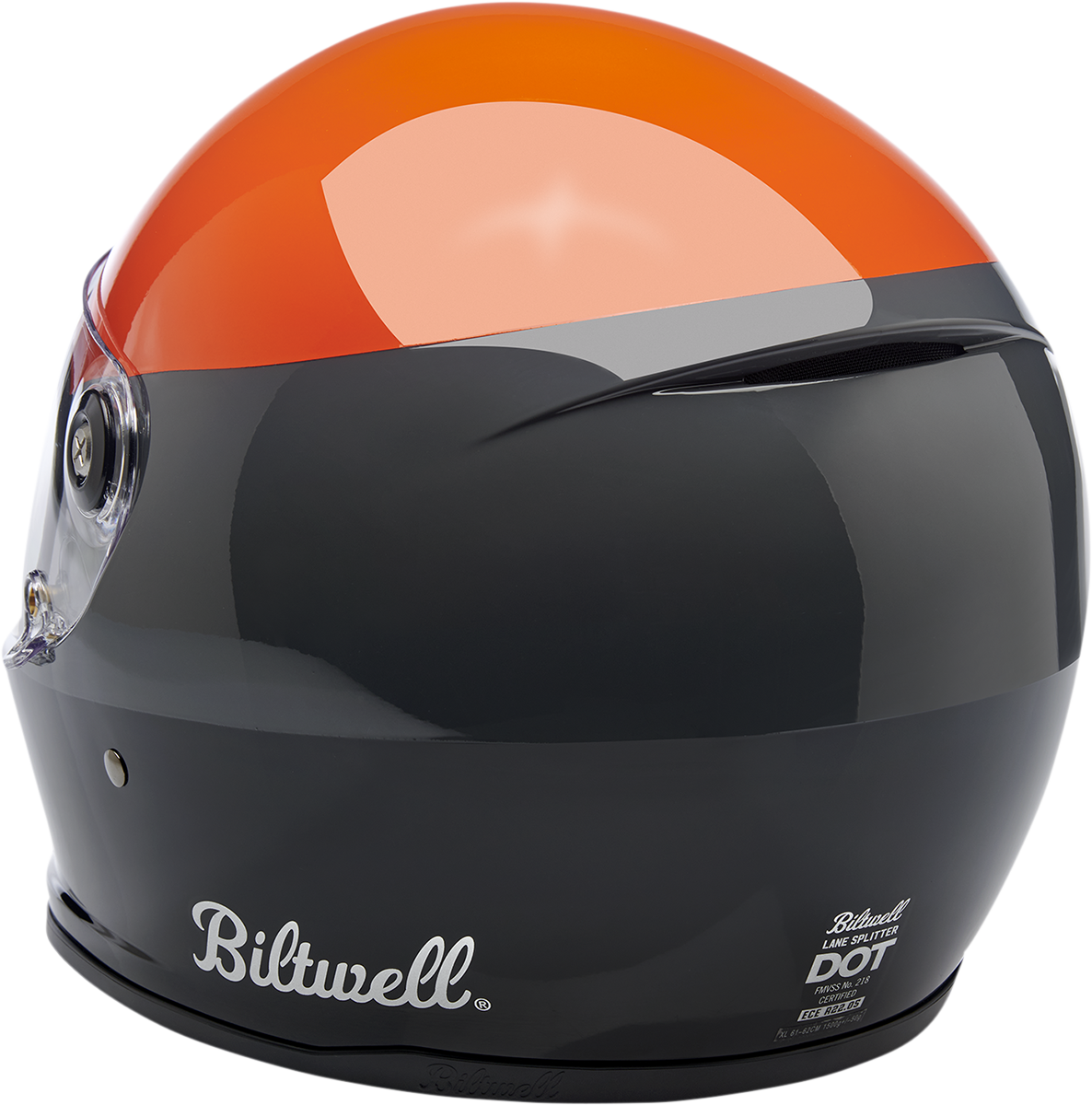 BILTWELL Lane Splitter Helmet - Gloss Podium Orange/Gray/Black - Medium 1004-550-103 - Howling Moto