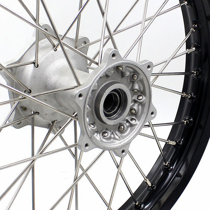 KKE 19*2.15 Cast Rear Wheel Rim For Yamaha YZ125 YZ250 YZ250F YZ450F Silver - Howling Moto