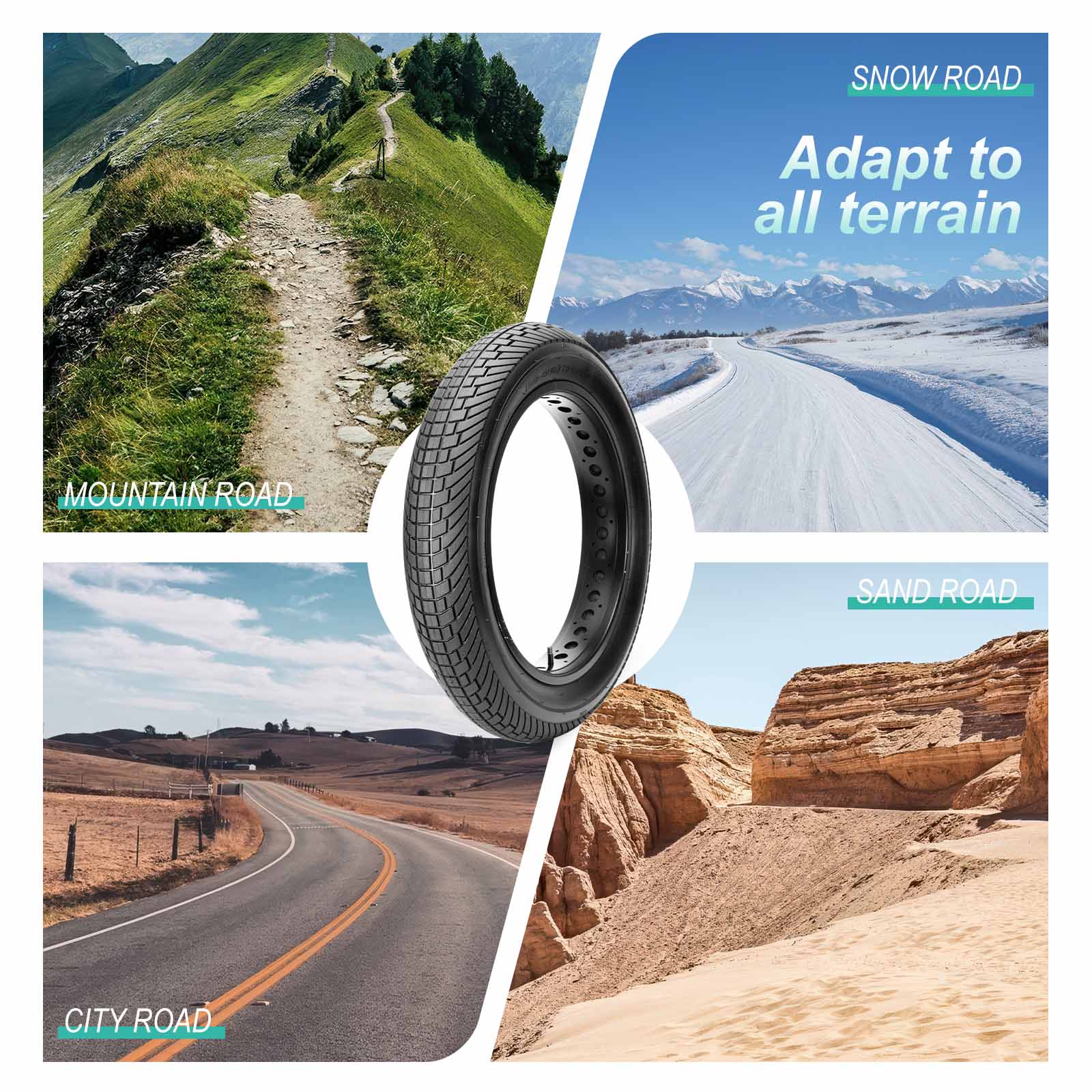 Hycline Echelon e-bike and fat bike tire with rugged tread and durable rubber for off-road cycling.