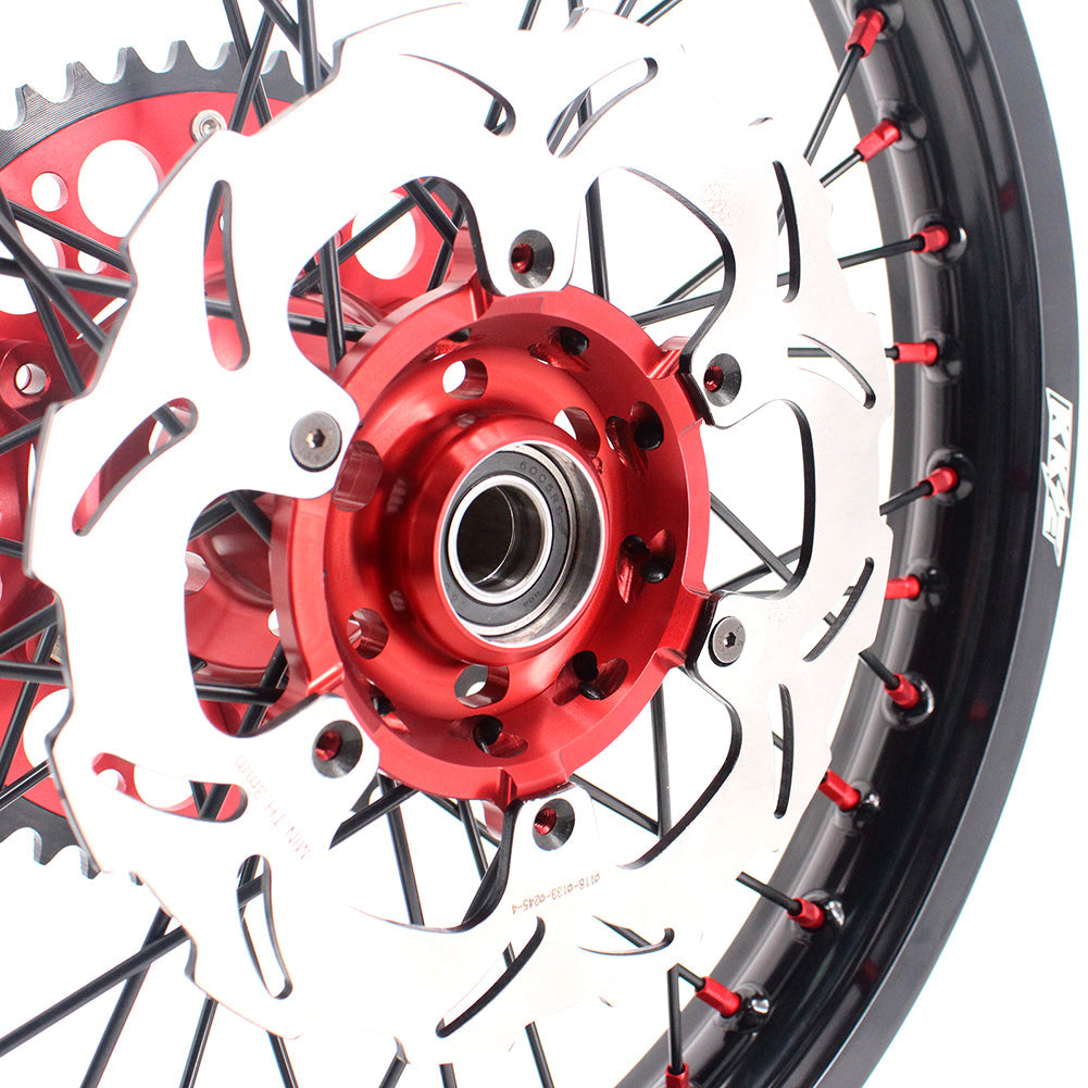 KKE 21 & 19 MX Rims for Suzuki RMZ250 2007-2024 RMZ450 2005-2024 Black Spokes - Howling Moto