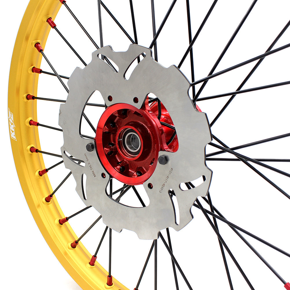 KKE 21inch 19inch Dirt Bike Wheels With Gold Rims For HONDA CRF250R CRF450R CR125R CR250R 2002-2013
