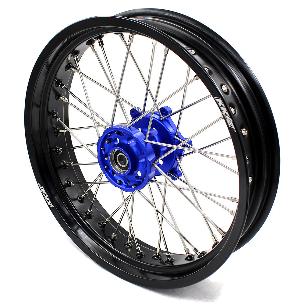 KKE 17inch Supermoto Wheels Set For YAMAHA WR250R 2008-2020 Blue Hub