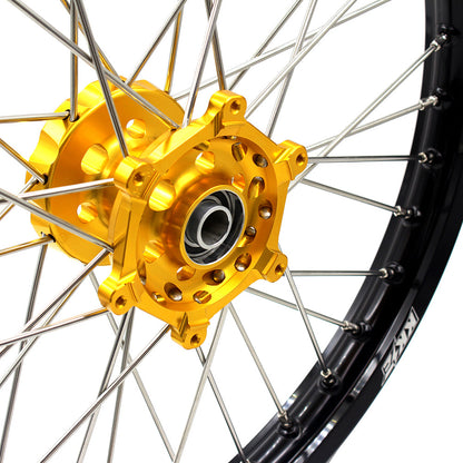 KKE 21 & 19 Wheels for Suzuki RMZ250 2007 RMZ450 2005-2024 Gold&Black - Howling Moto