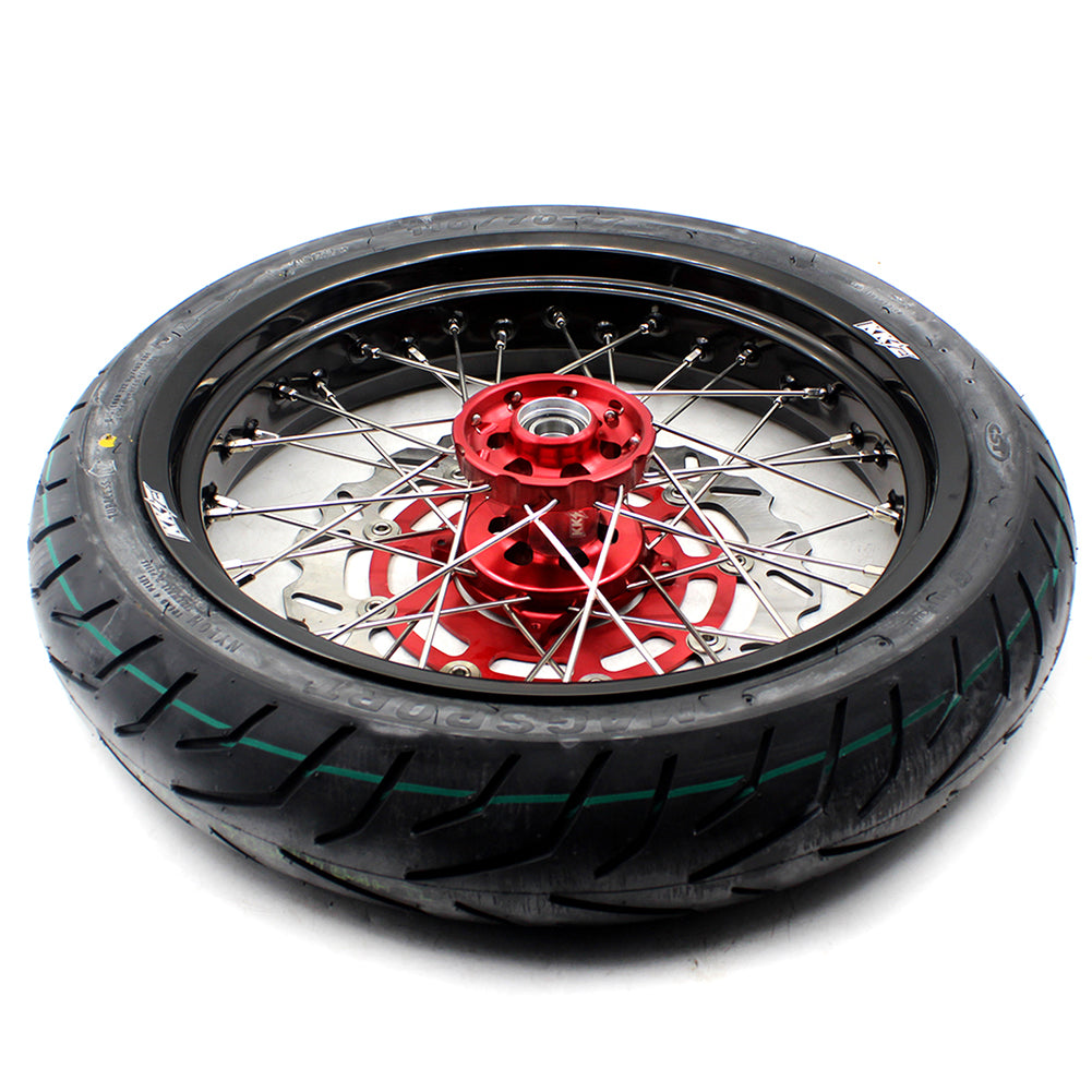 KKE 17 Inch Supermoto Wheels Tires for SUZUKI RMZ250 2007-2024 RMZ450 2005-2024 - Howling Moto