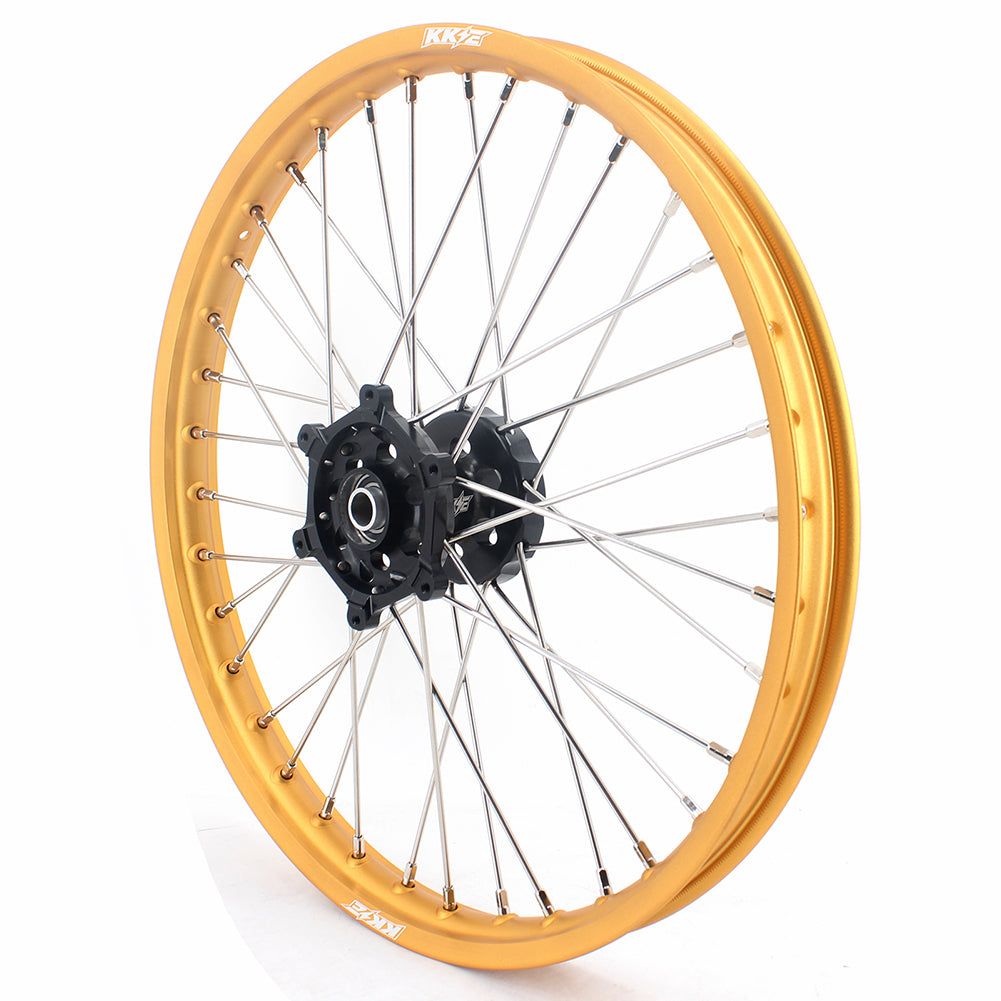 KKE 21 & 19 MX Gold Rims for Suzuki RM125 RM250 1996-2000 Black Hub - Howling Moto