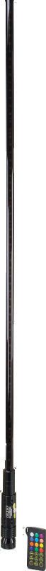QuadBoss 4ft smoked LED lighted whip with remote control, featuring sleek black design and illuminated signals for off-road vehicles.