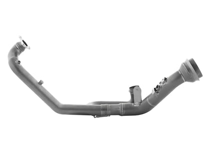 Titanium Arrow Racing Exhaust Collector for KTM 1290 Super Adventure S 2021-2024 by Bill's Exhausts, showing polished metal and piping details.