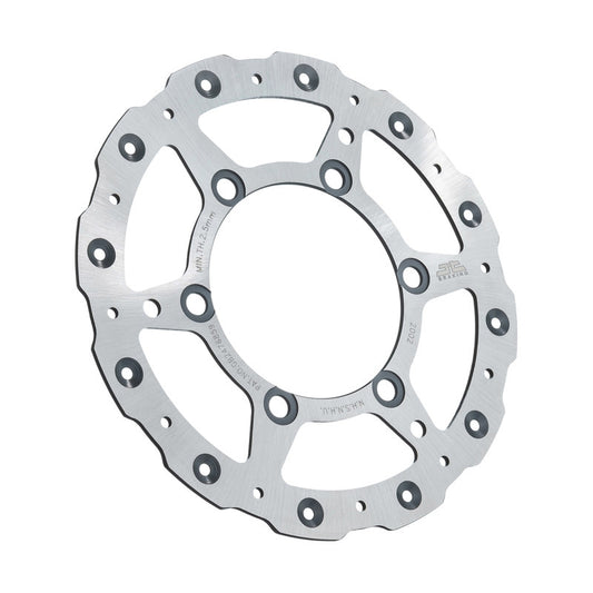JT JTD2002SC01 front brake rotor with self-cleaning design, suitable for off-road vehicles, shown in the image.