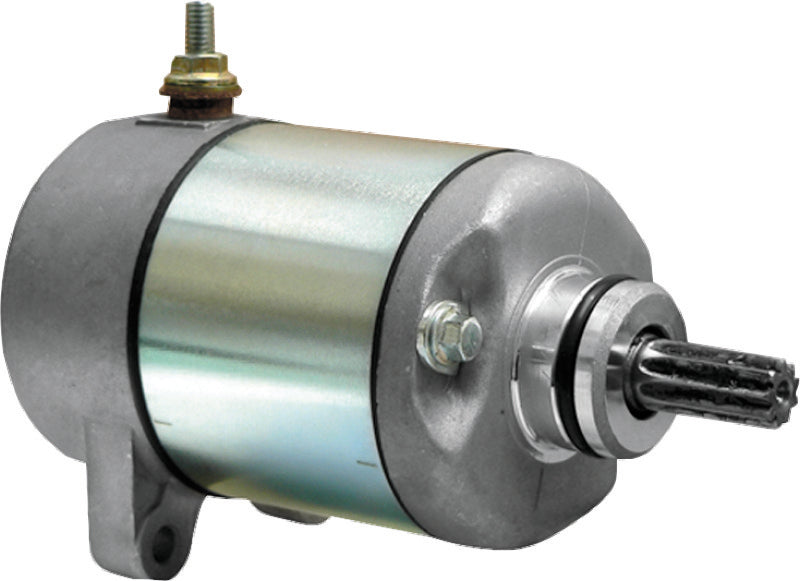 QuadBoss replacement starter motor for Honda TRX350 Rancher (2000-2002), part 495753, shown in the image.