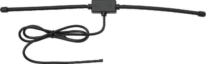Kuryakyn Hidden Antenna for Harley-Davidson motorcycle, sleek black design, mounts discreetly on bike for improved radio reception