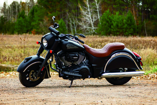 Kuryakyn Kool Kaps Engine Kit for Indian Motorcycle in satin black, featuring four polished caps and mounting hardware.