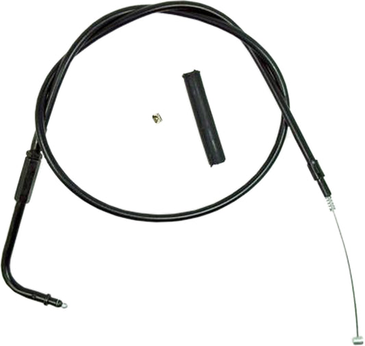 Motion Pro Blackout Idle Cable Part 06-2267 for motorcycle control systems, shown in black with metal fittings.