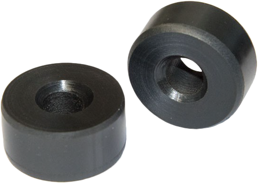 SLP replacement rollers for SLP Pol Block Driven Part 50-377, showing four black plastic rollers on a white background.