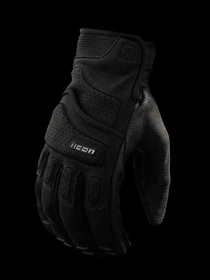 Black ICON Superduty3™ gloves in small size with textured palms, designed for durable hand protection and grip.