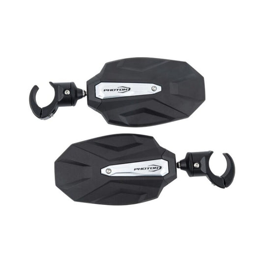 Seizmik Photon side view mirrors for UTVs, featuring sleek design and adjustable arms for enhanced visibility during off-road adventures.