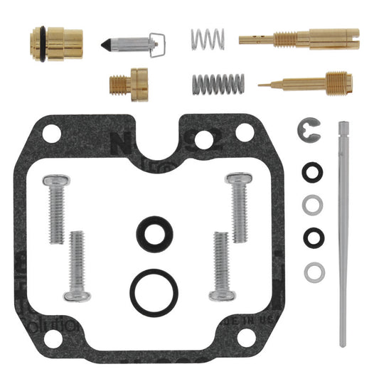 QuadBoss 03-06 Kawasaki KLF250 Bayou carburetor repair kit with gaskets and parts for engine maintenance.