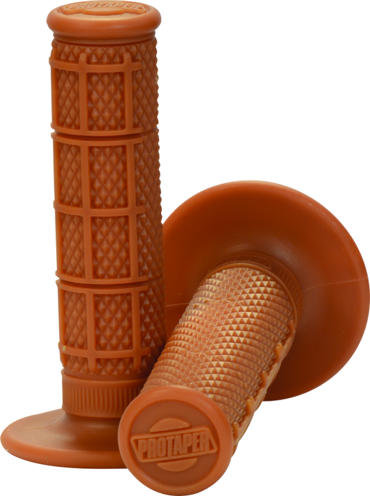 ProTaper 1/3 Waffle Grips in gum color, designed for motorcycle handlebars, with textured surface for improved grip.
