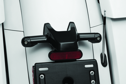 Kuryakyn rear Atto turn signal adapter in black for Indian Chieftain and Challenger motorcycle models.